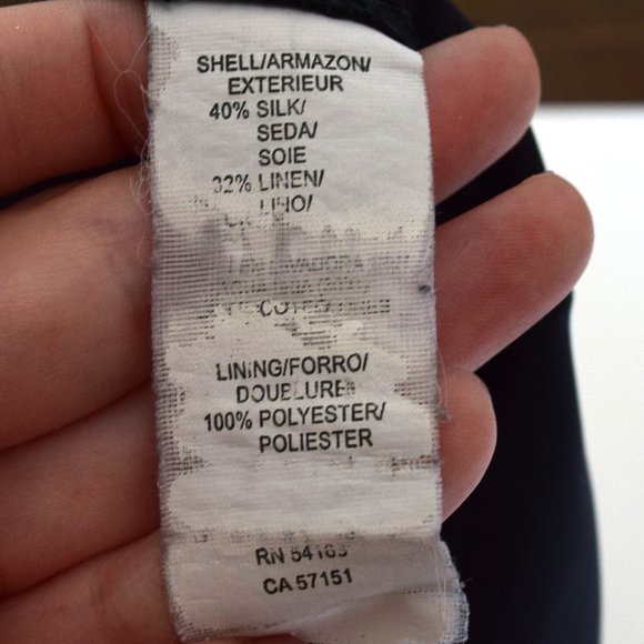 2/$20 Silk and Linen Black Shorts - Picture 5 of 5